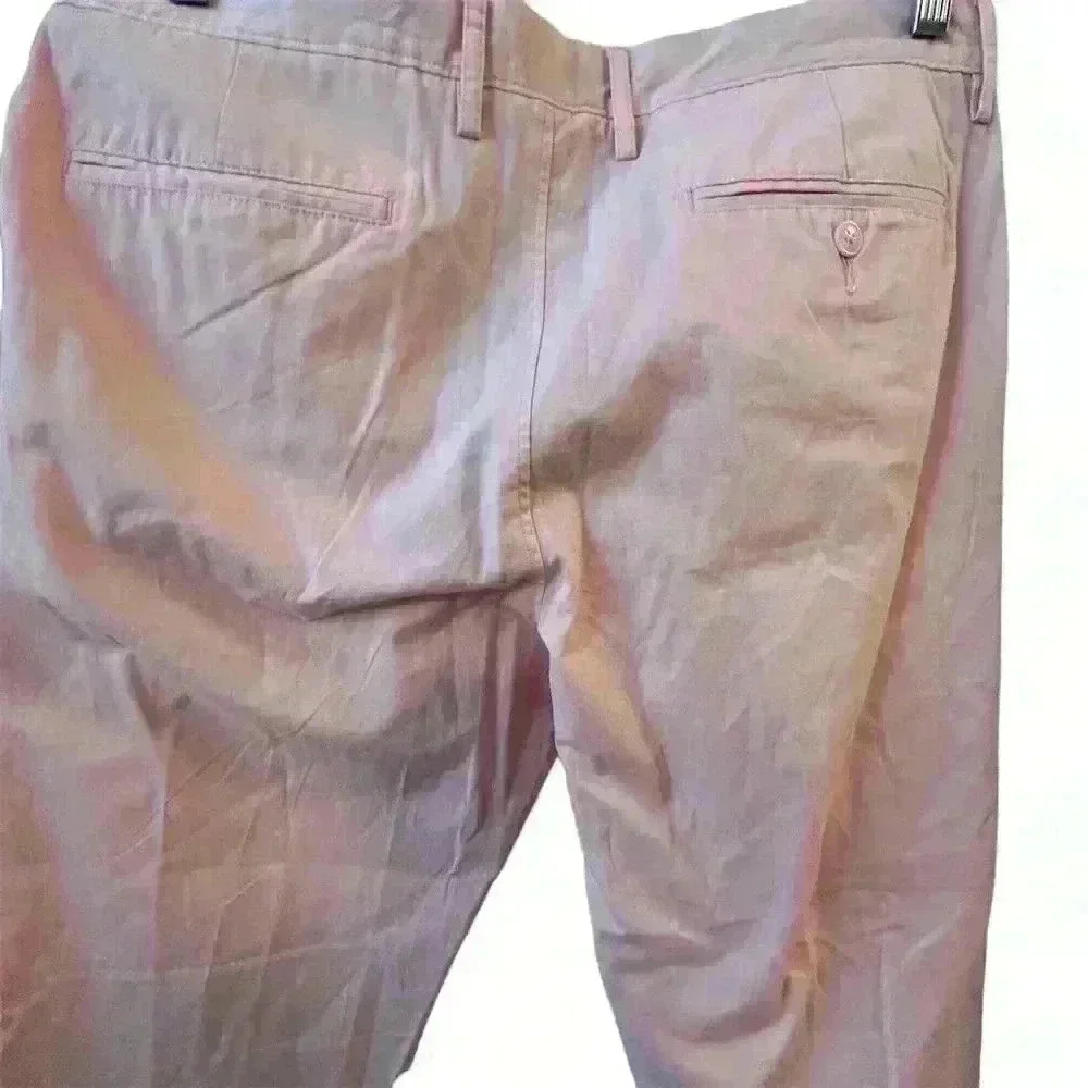 J.Crew Men's Sutton Chino Pants Size 34 Pink Summerweight Casual‎ Straight Leg
